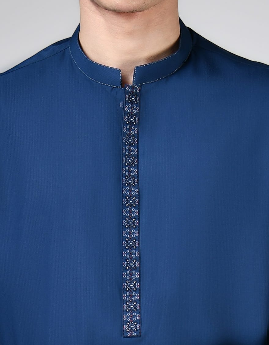BLUE BLENDED KAMEEZ SHALWAR | JTKS-A-34935