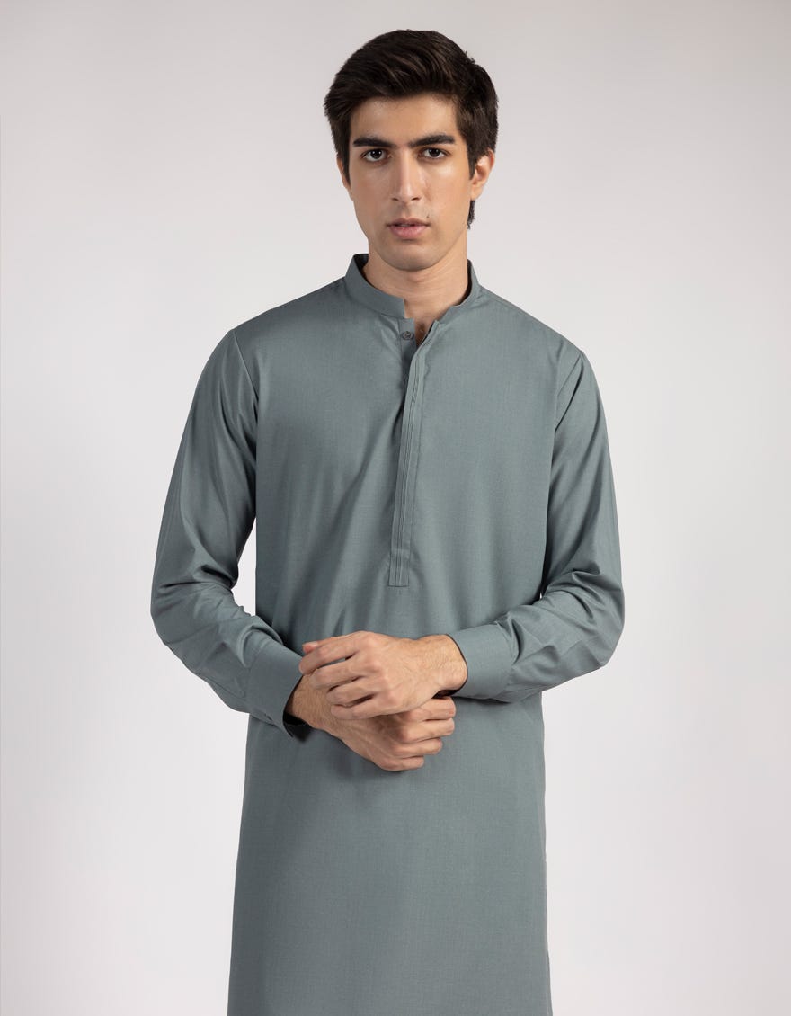 GREEN BLENDED KAMEEZ SHALWAR