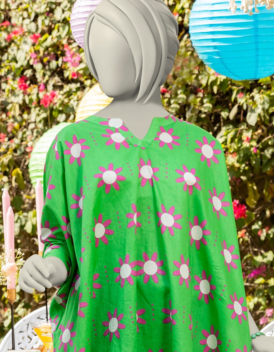 GREEN LAWN PRINTED KURTA