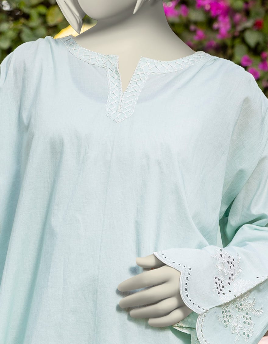 GREEN LAWN SCHIFFLI KURTA