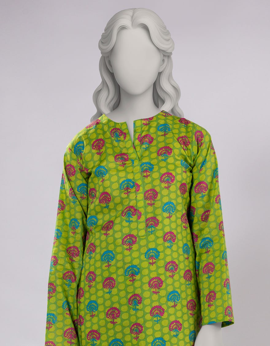 GREEN LAWN PRINTED KURTA