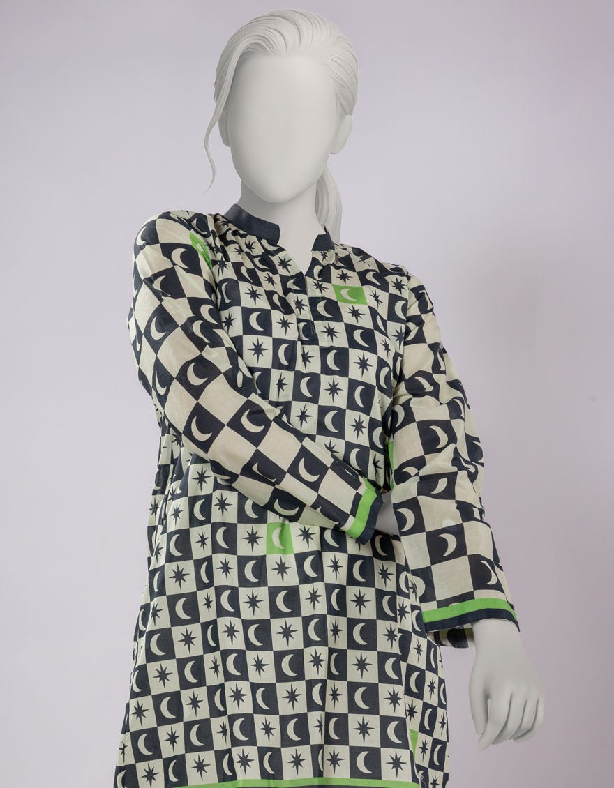 BLACK LAWN DIGITAL PRINTED KURTA