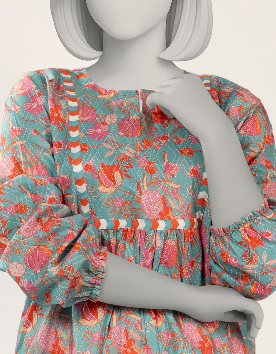 MULTICOLOR DIGITAL PRINTED LIMINAL KURTA