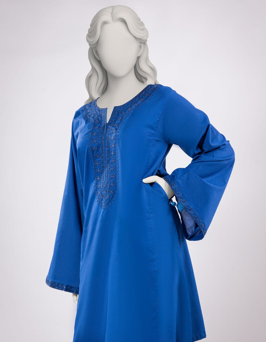 BLUE LAWN EMBROIDERED 2PC STITCHED