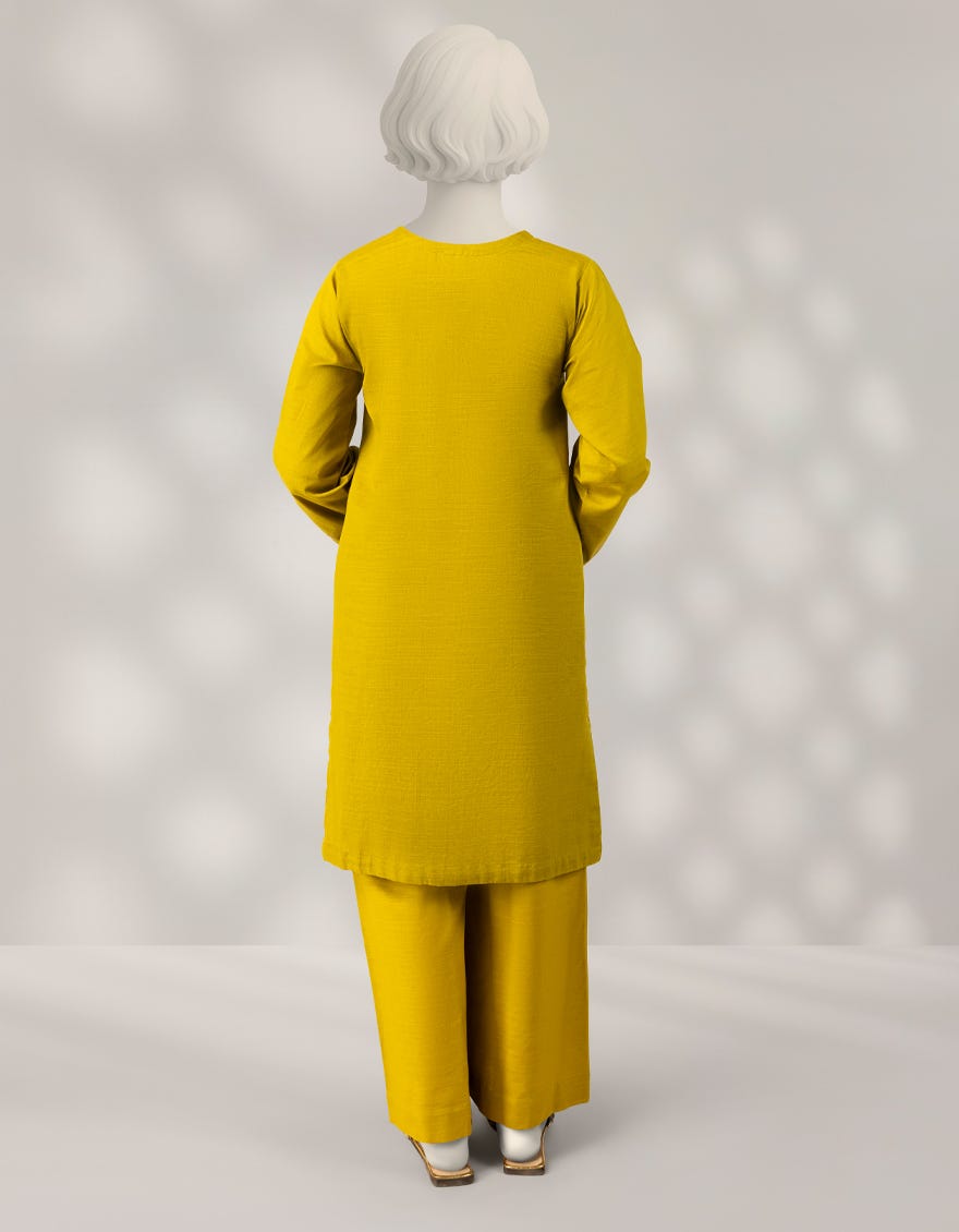 GREEN KHADDAR EMBROIDERED 2PC STITCHED