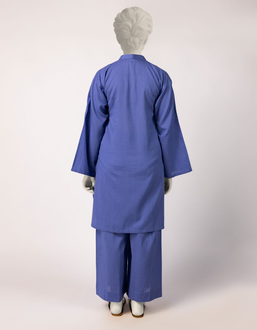 PURPLE CAMBRIC EMBROIDERED 2PC STITCHED