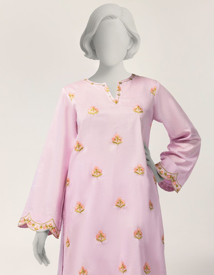 BLUE LAWN EMBROIDERED 2PC STITCHED