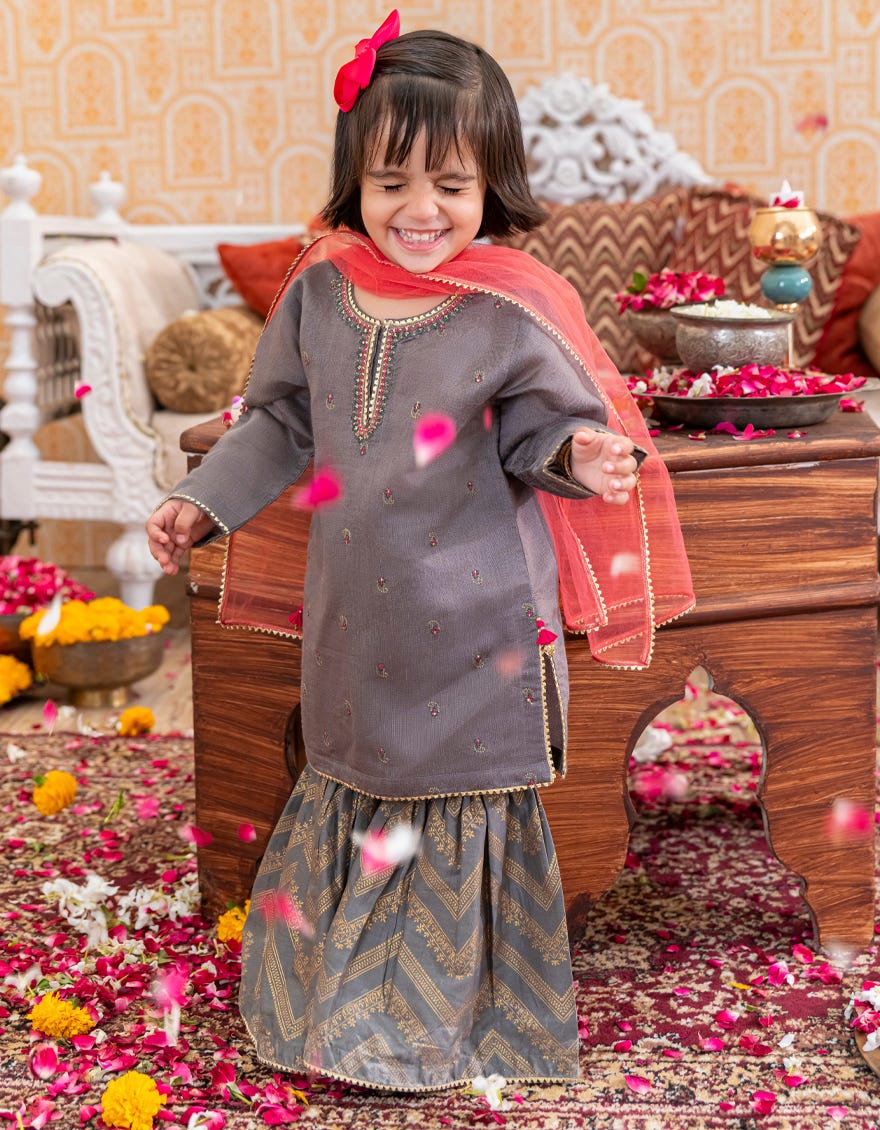 GREY POLY-COTTON INFANT 3PC | JIK-W-JWK-23-5015