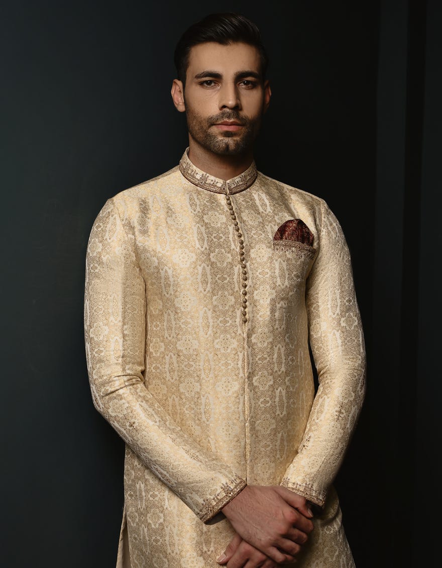 YELLOW FORMAL KURTA | JJK-SP-45005