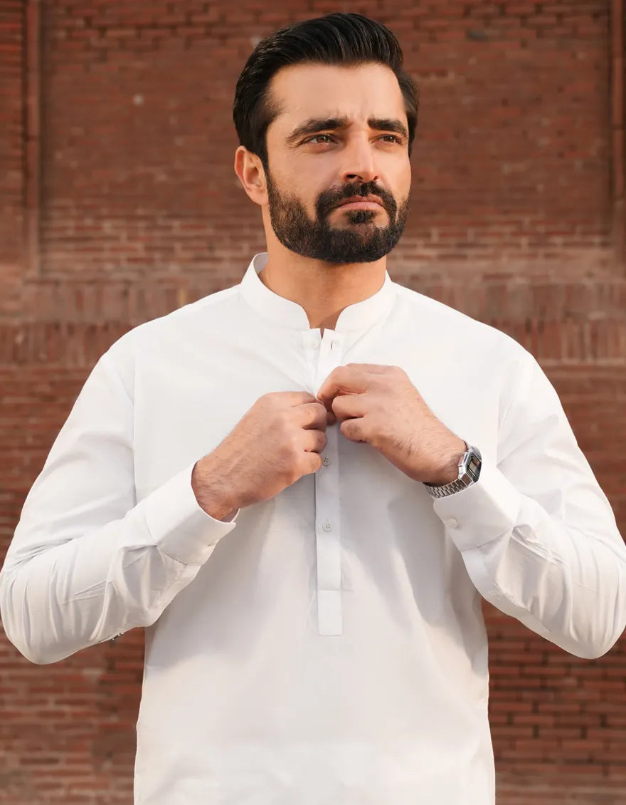 WHITE COTTON UNSTITCHED FABRIC