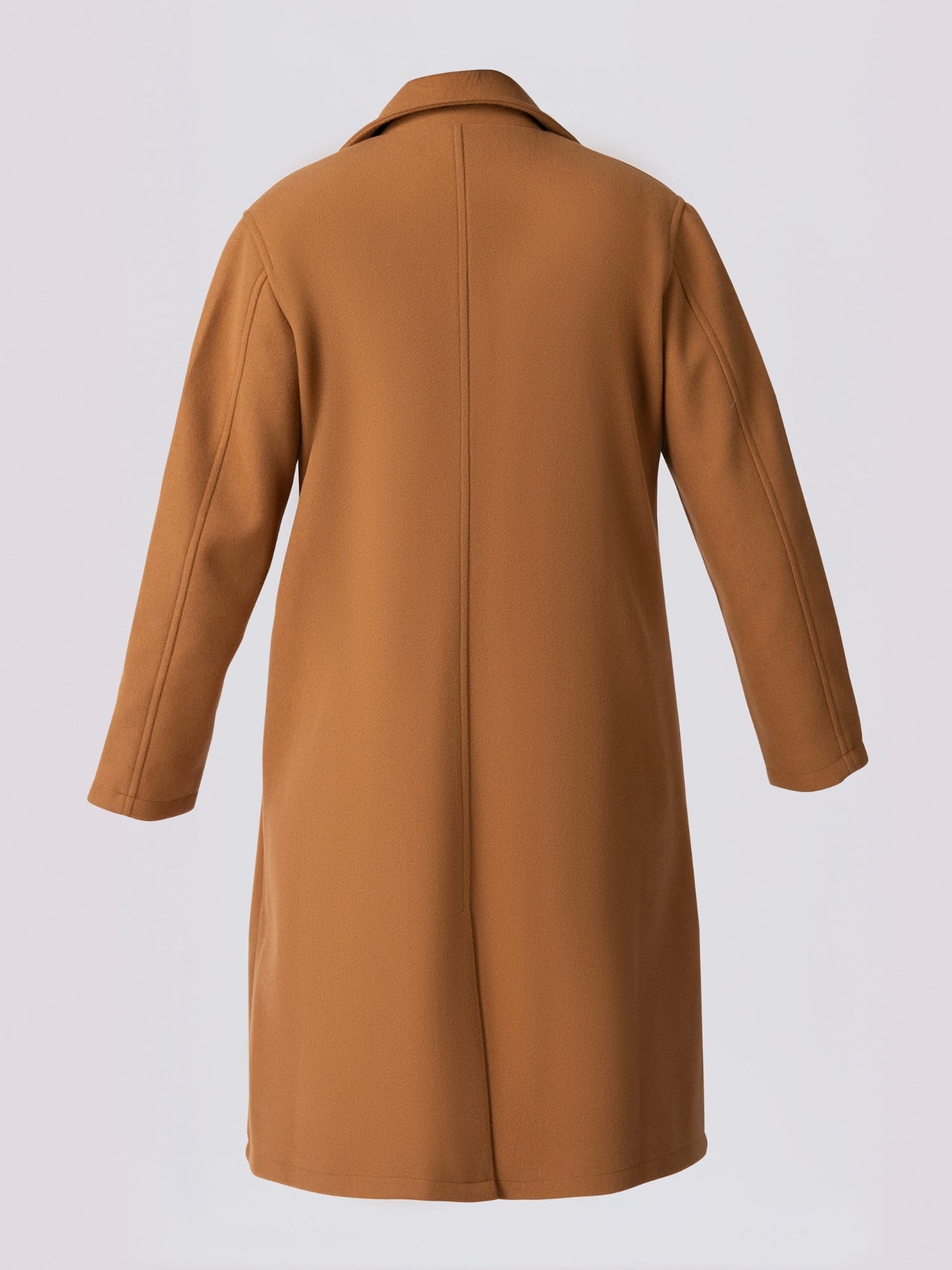 Beige Tailored Wool Coat
