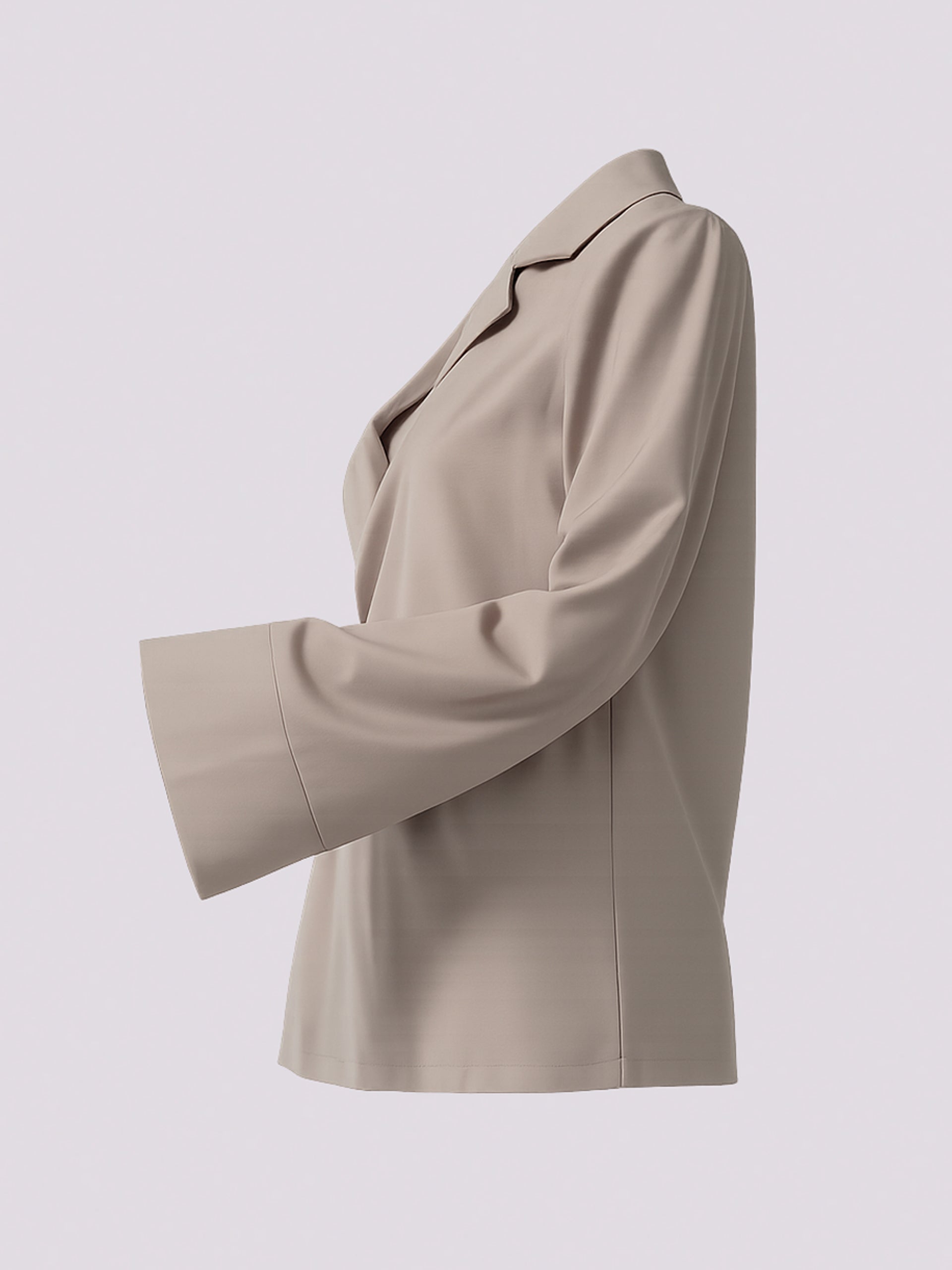 Beige Wrap Blazer