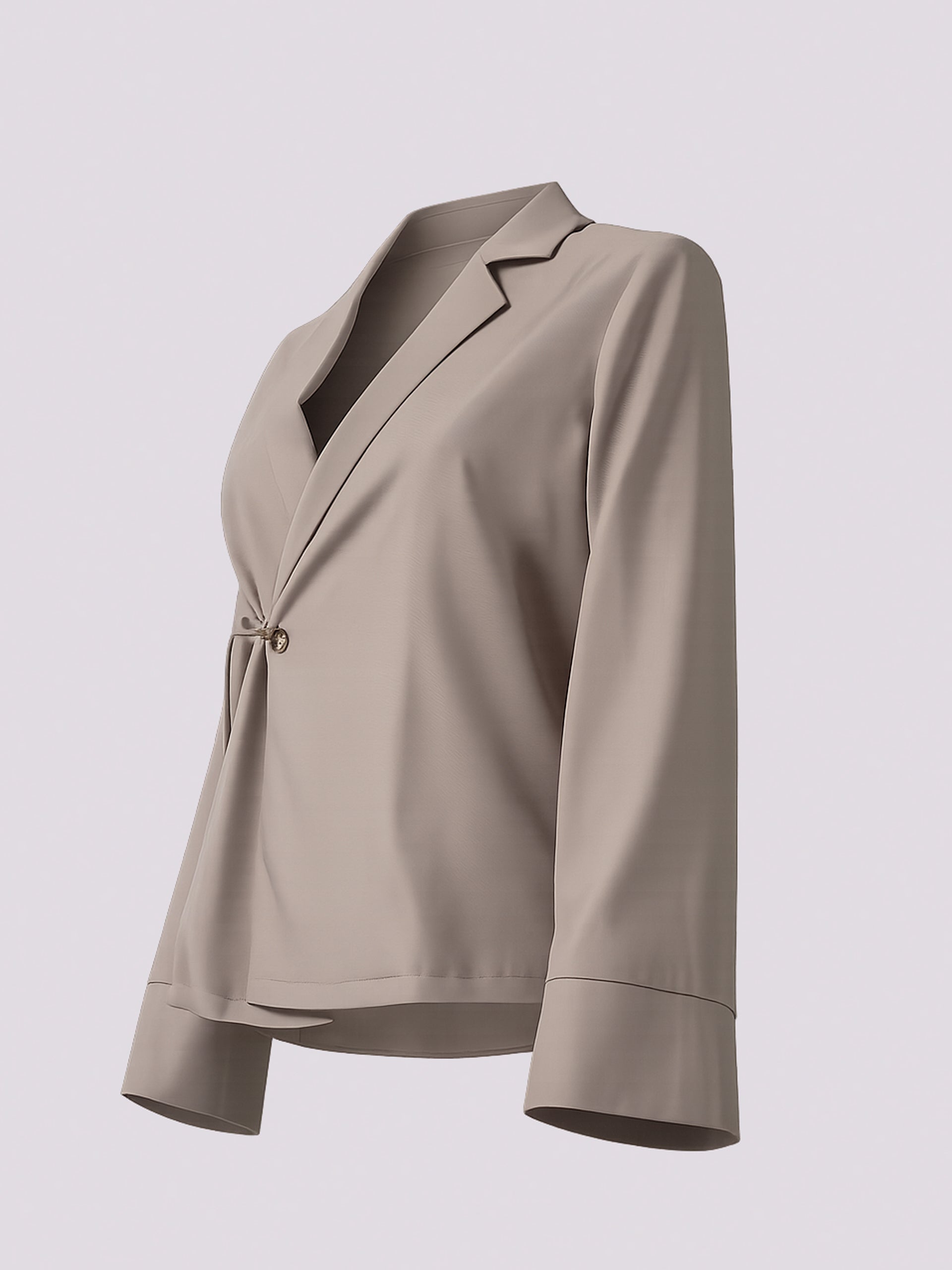 Taupe Overlap Blazer