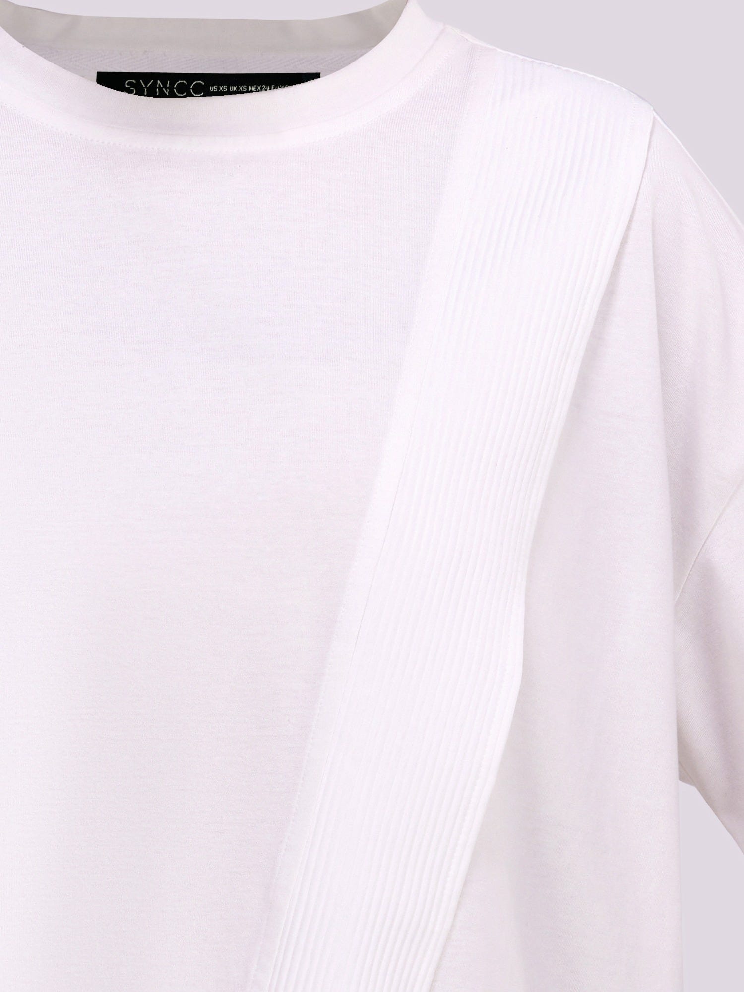 WHITE ASYMMETRICAL T-SHIRT