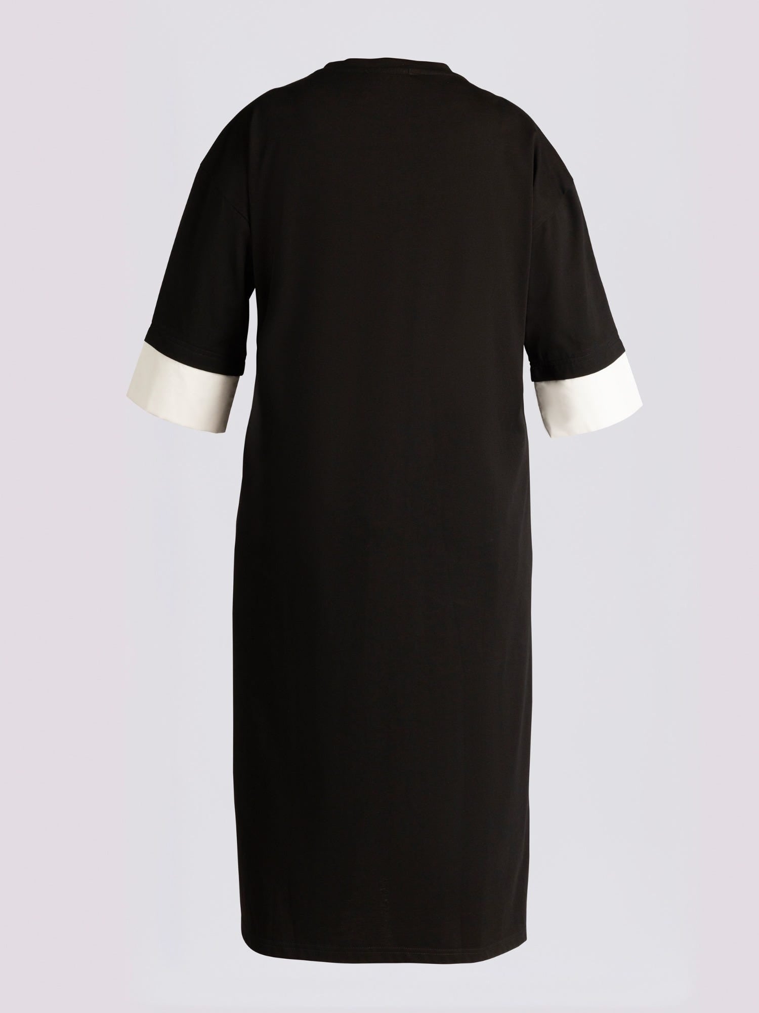 Color-Block Sleeve Slit Dress