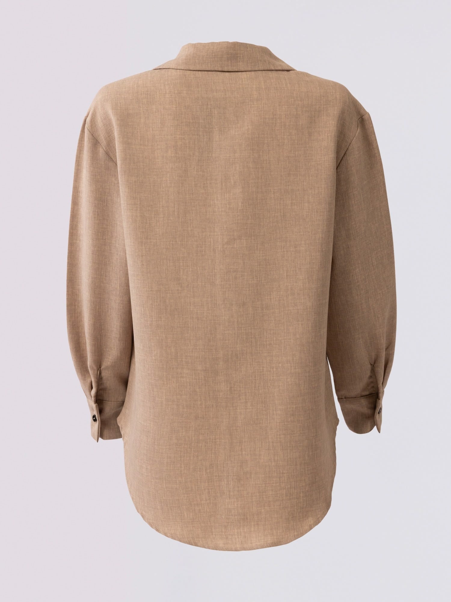 Beige Relaxed-Fit Drop-Shoulder Top