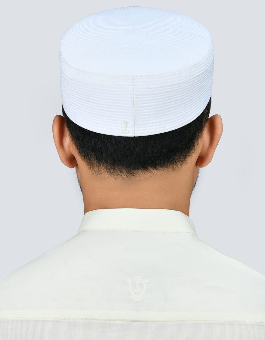 White Blended Men Cap | Jj-Men Cap-0001-R73
