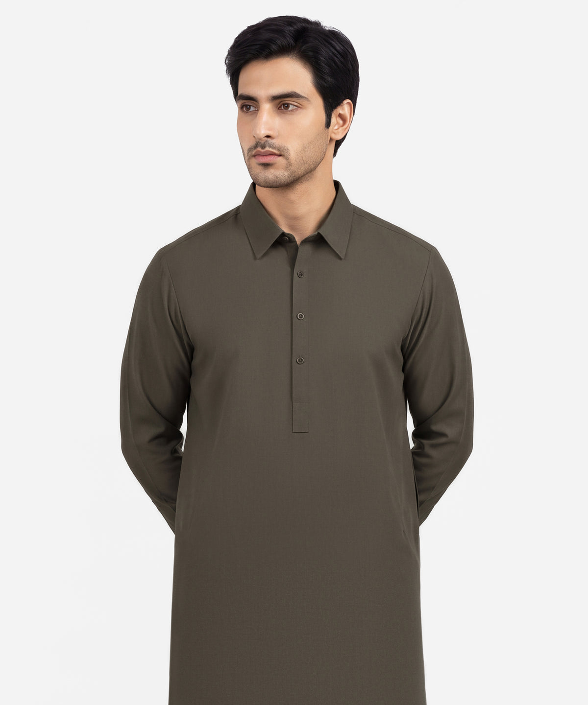 Light Olive Casual Kurta Trousers