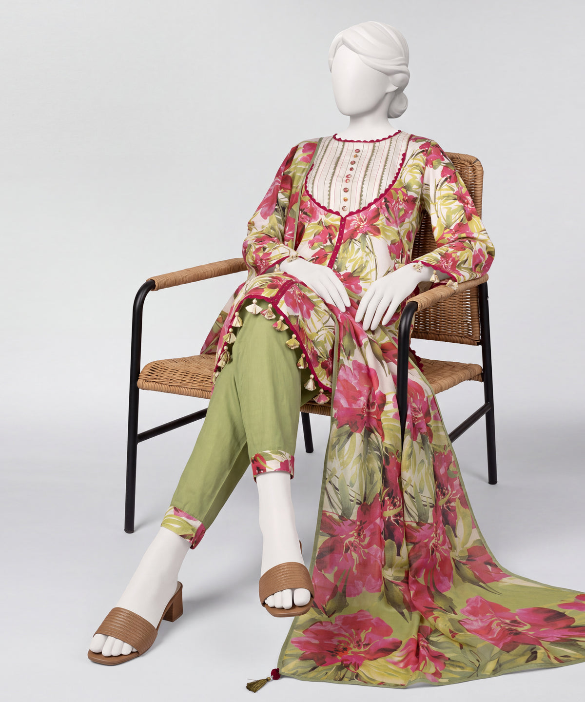 Multicolor Printed Lawn Unstitched 3Pc Main Front
