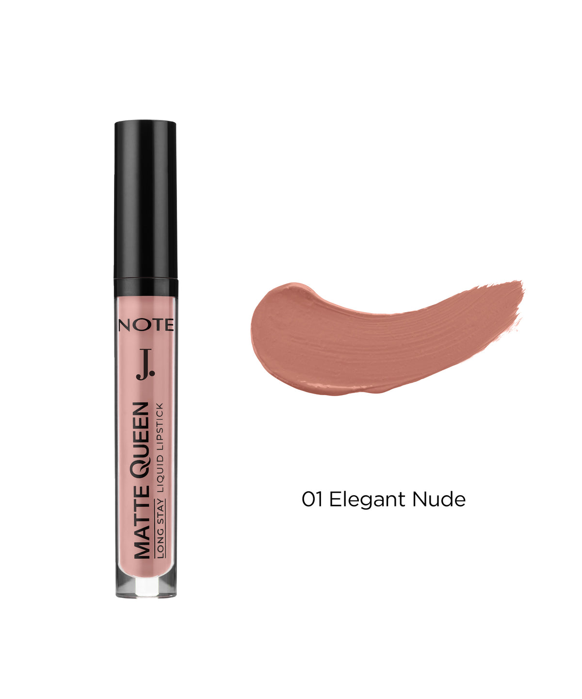 Matte Queen Liquid Lipstick Shade 01 Elegant Nude
