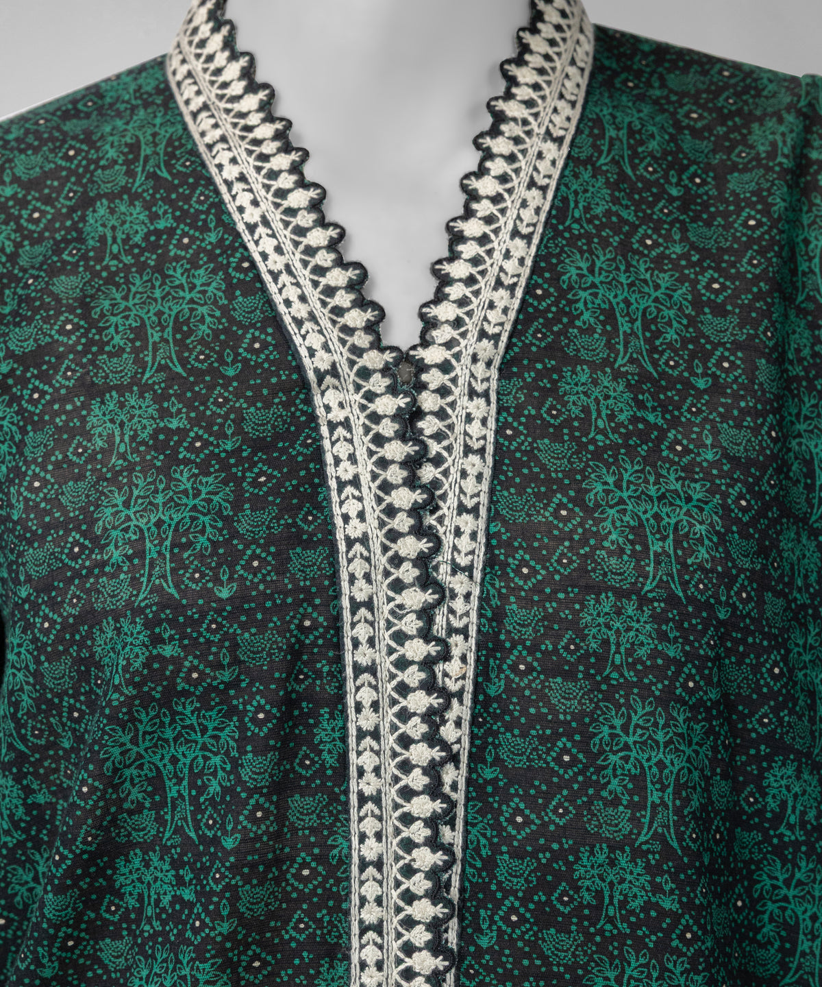 Multicolor Embroidered Khaddar Slub Unstitched 3Pc