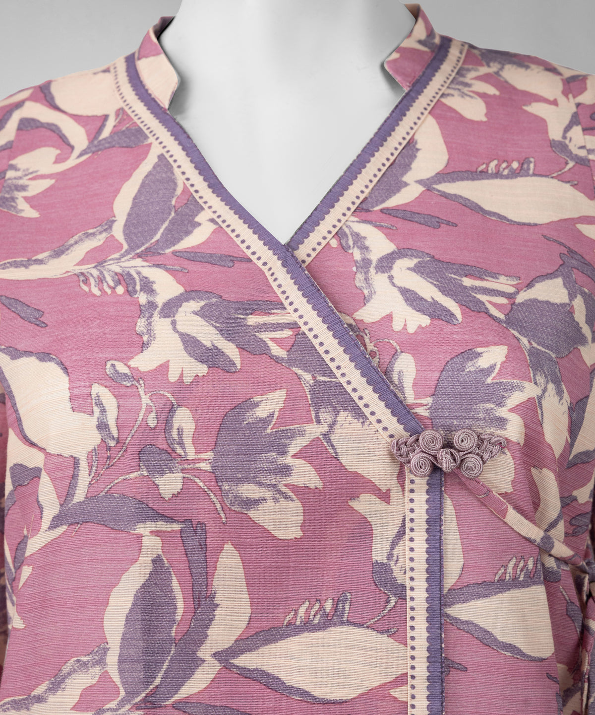 Pink Printed Khaddar Slub Unstitched 3Pc