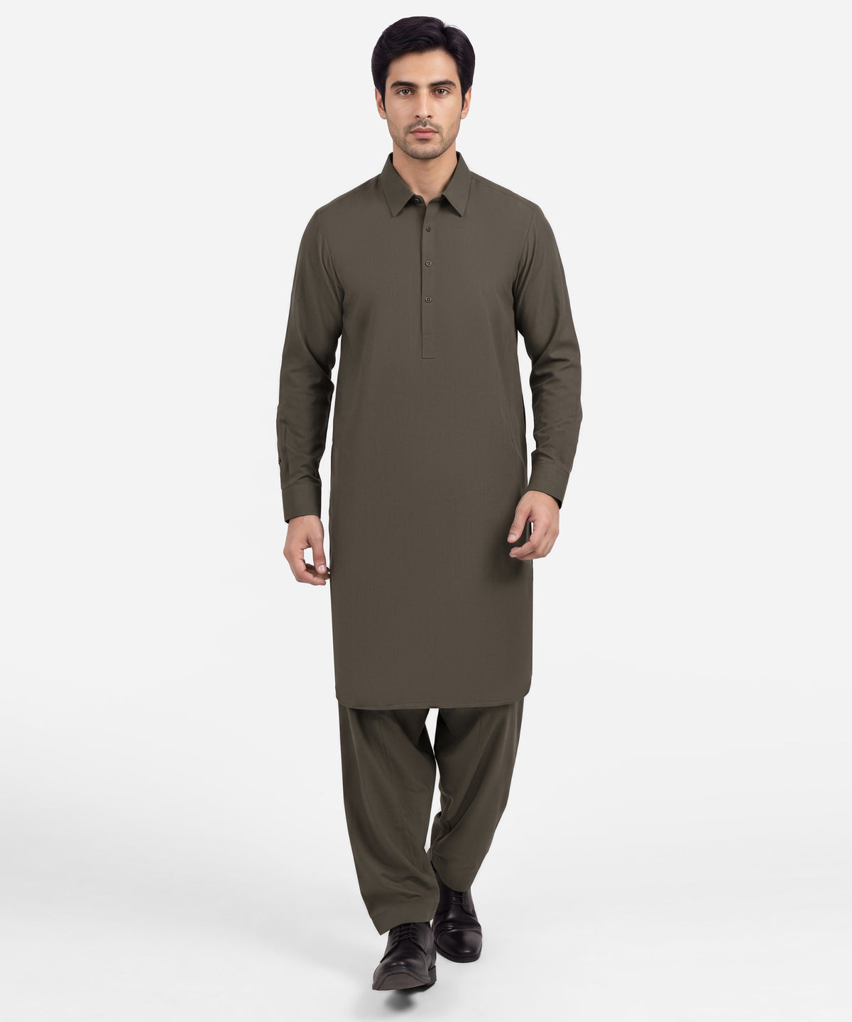 Light Olive Casual Kurta Trousers