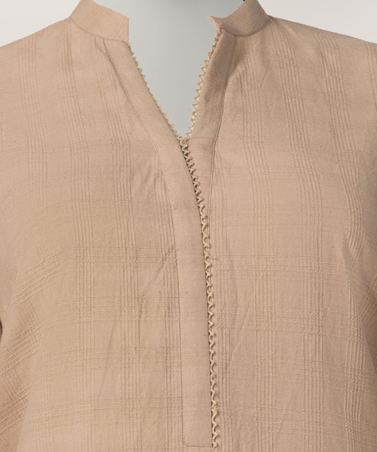 Beige Dyed Textured Co-Ord Set