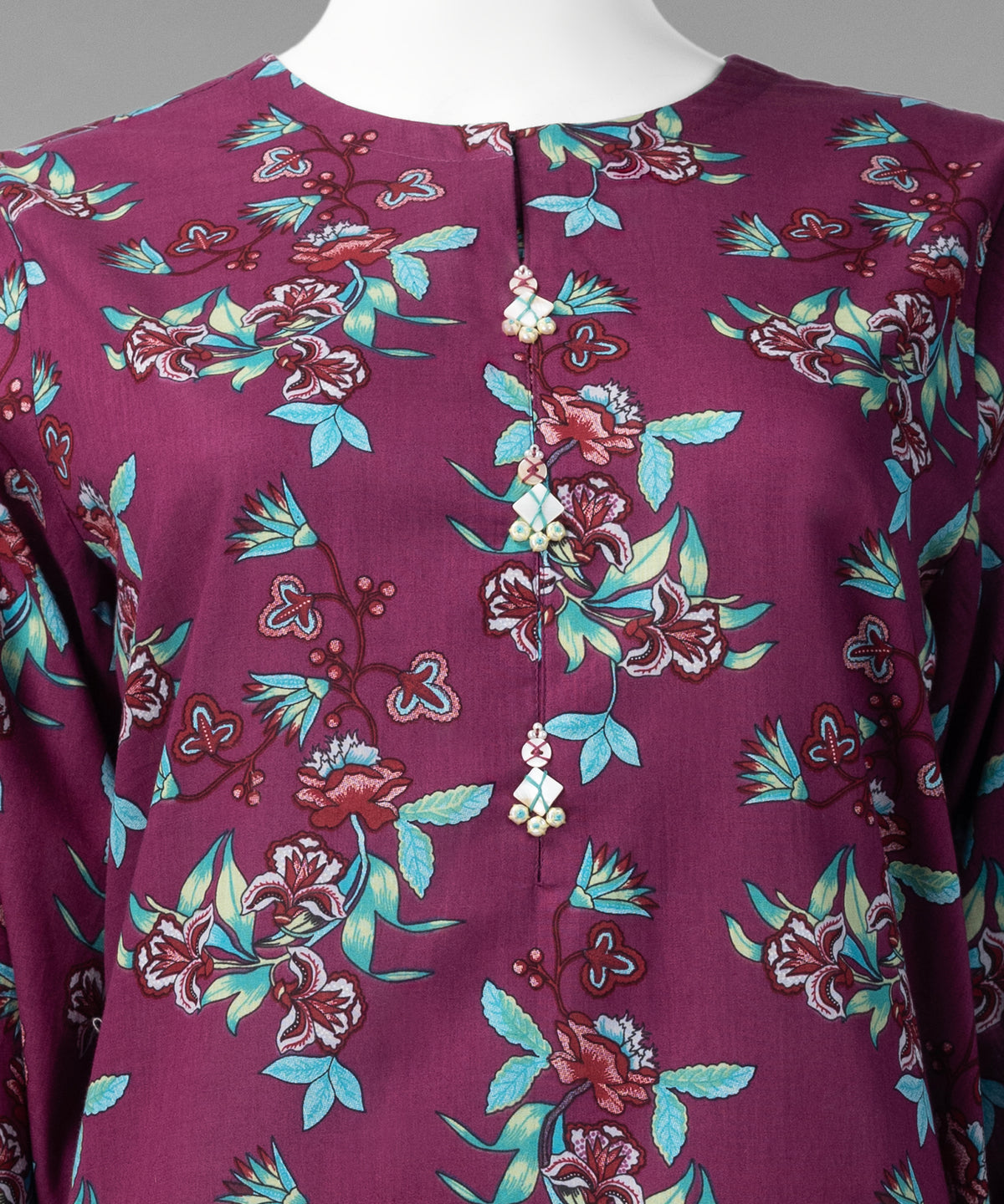 Light Purple Printed Cambric Unstitched 3Pc