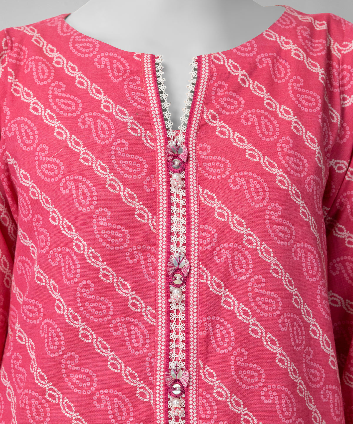 Pink Embroidered Khaddar Slub Unstitched 3Pc