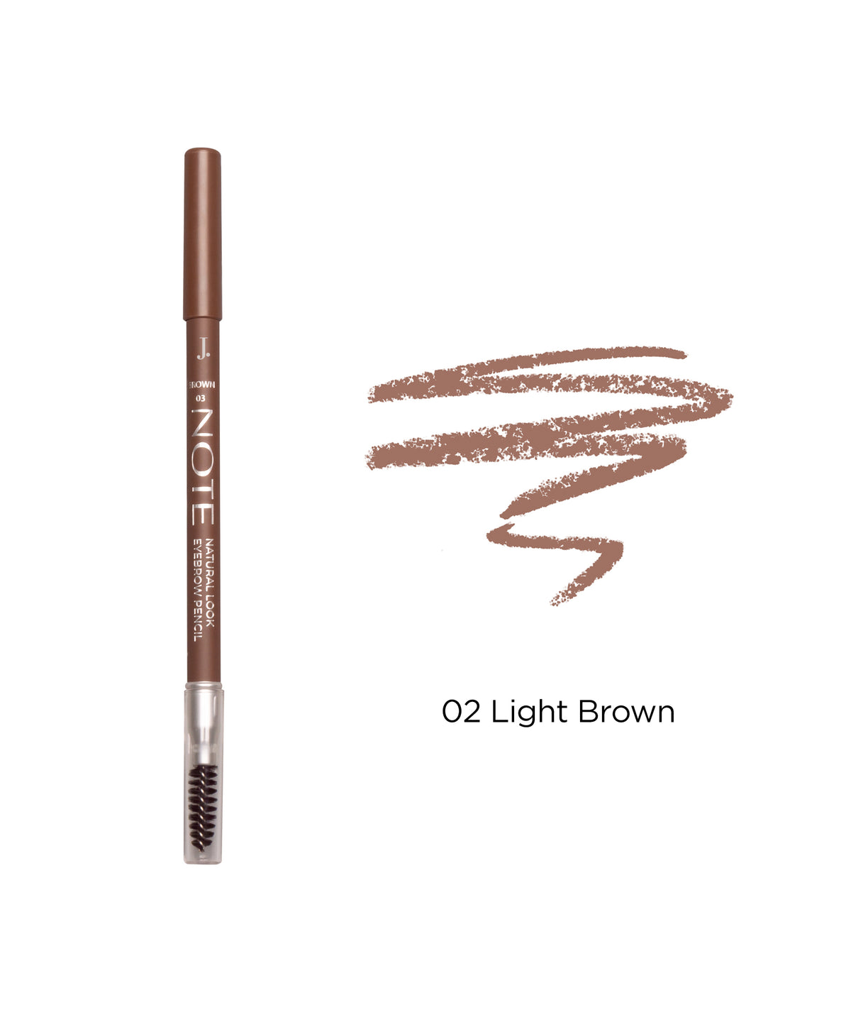 Dual Sided Natural Look Eyebrow Pencil 02 Light Brown