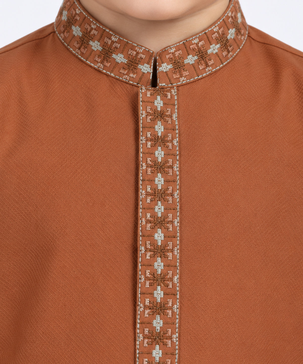 Rust Semi-Formal Kameez Shalwar – J.