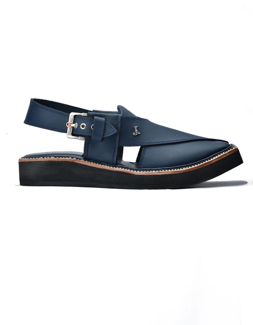 BLUE TRENDY PESHAWARI SANDALS