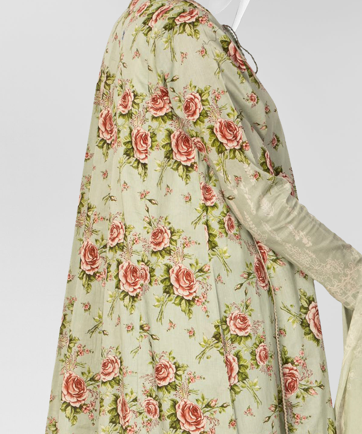 Green Printed Lawn Unstitched 3Pc Back