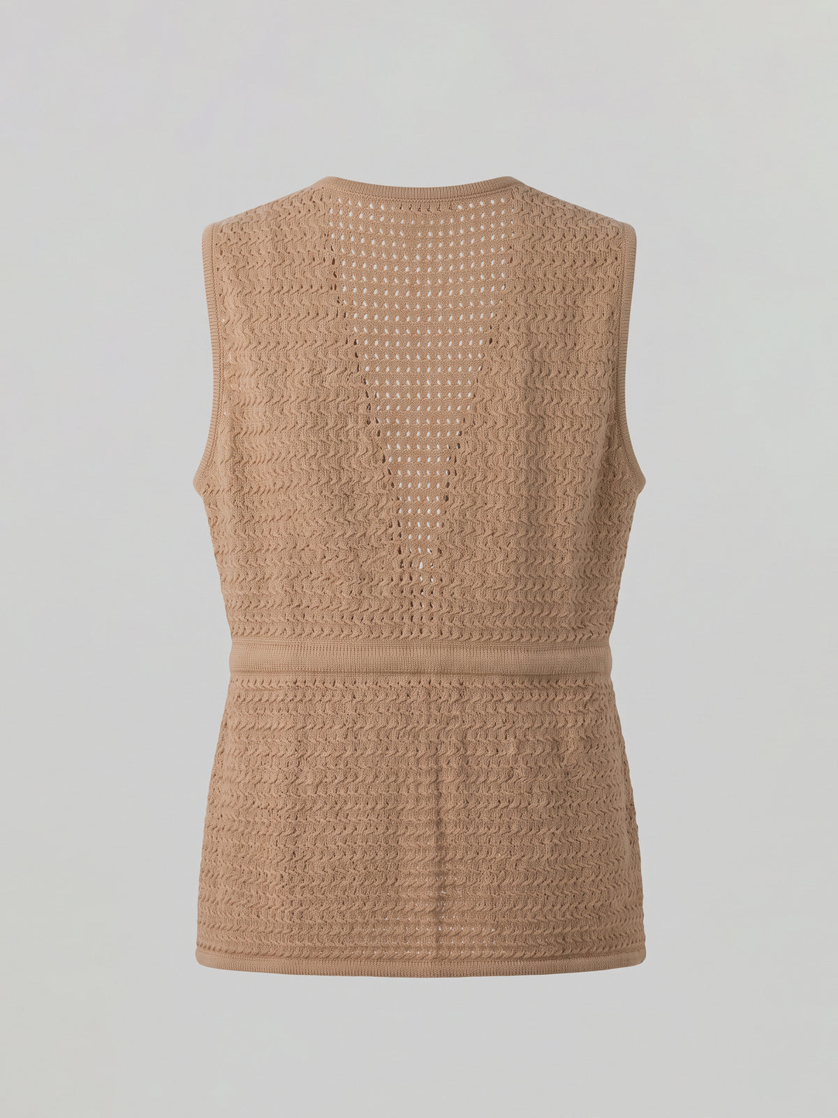 The Camel Tie-Front Knit Vest