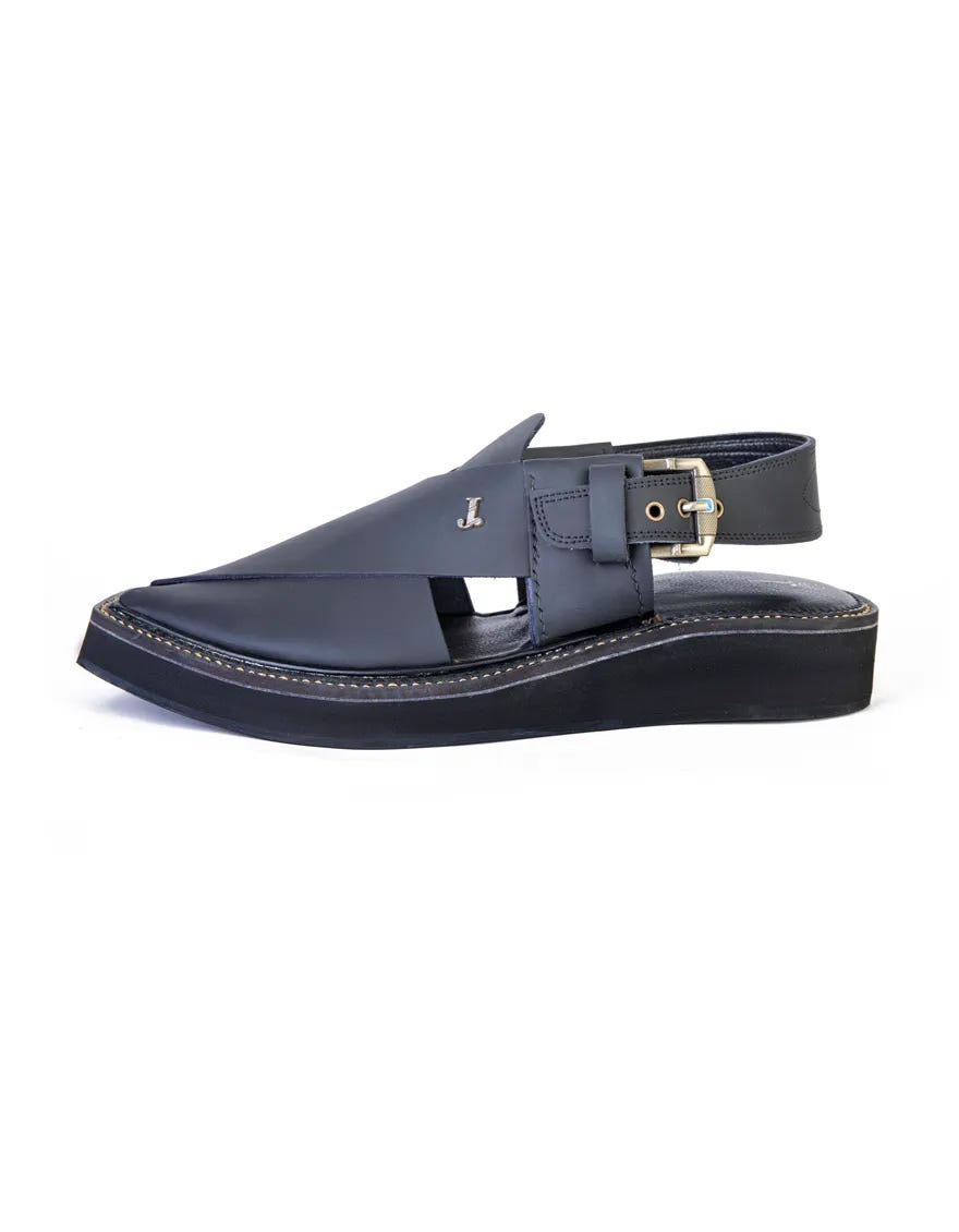 BLACK PESHAWARI SANDALS