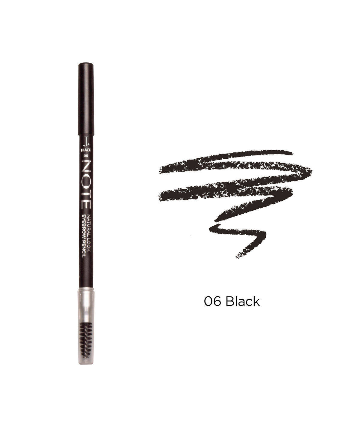 Dual Sided Natural Look Eyebrow Pencil 06 Black