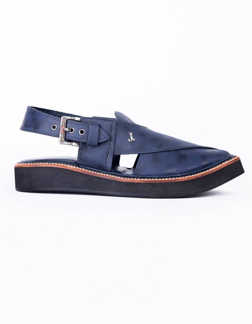 BLUE TRENDY PESHAWARI SANDALS