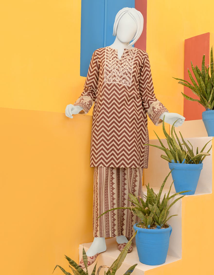 Beige Lawn Teens 2 Piece Stitched | Jgk-Ygtl-S-404-23