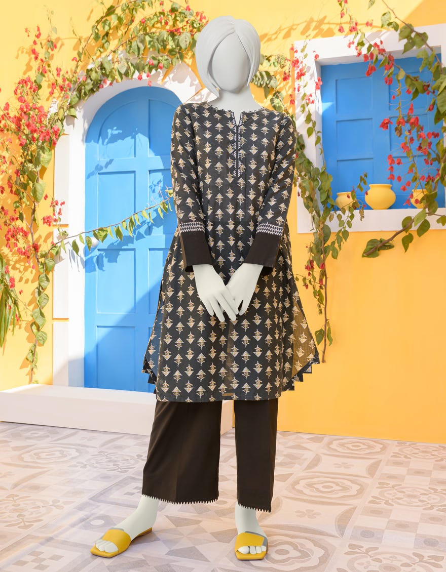 Black Lawn Kurti | Jgk-Ygkl-S-101-23