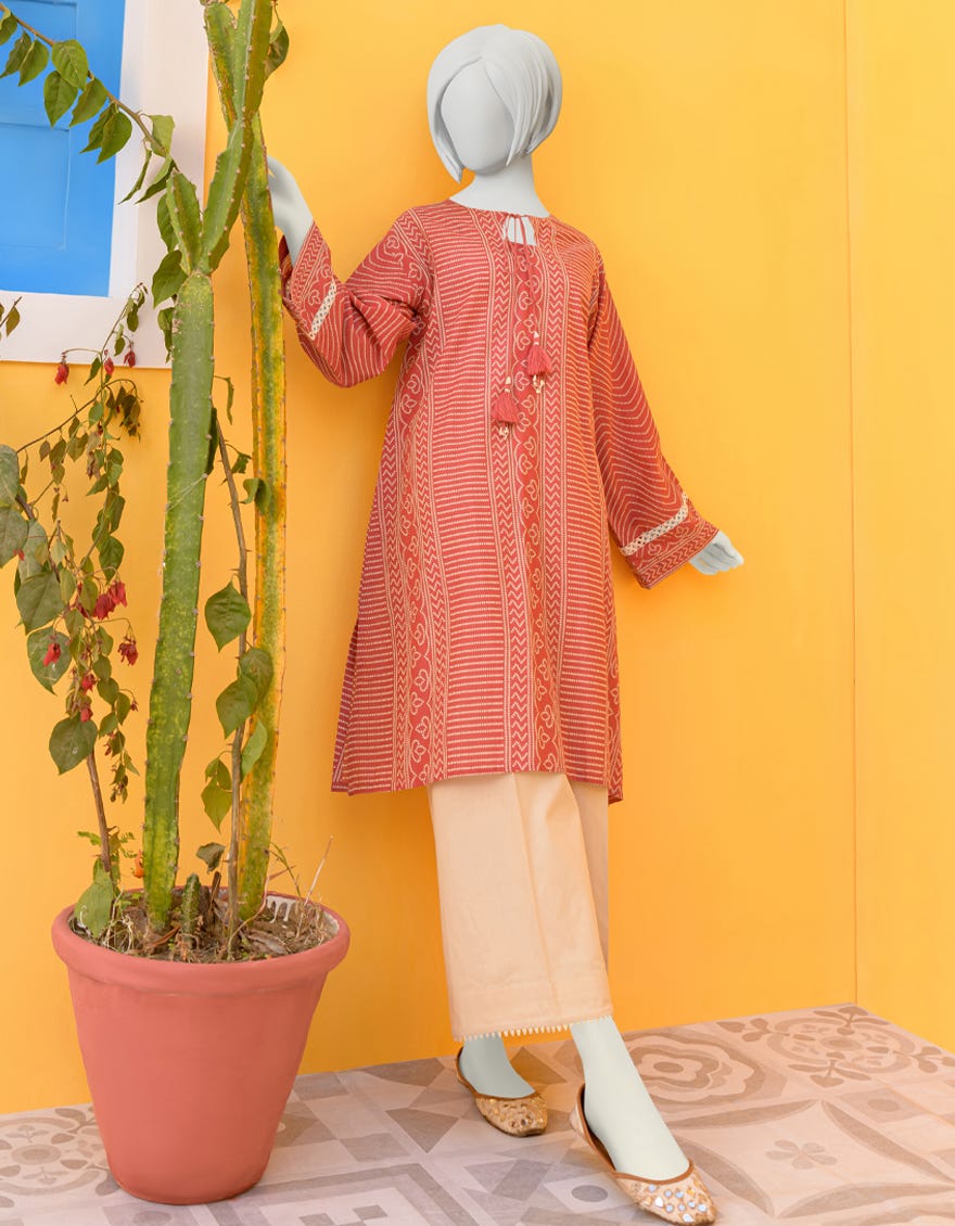 Red Lawn Kurti | Jygk-Ygkl-S-106-23