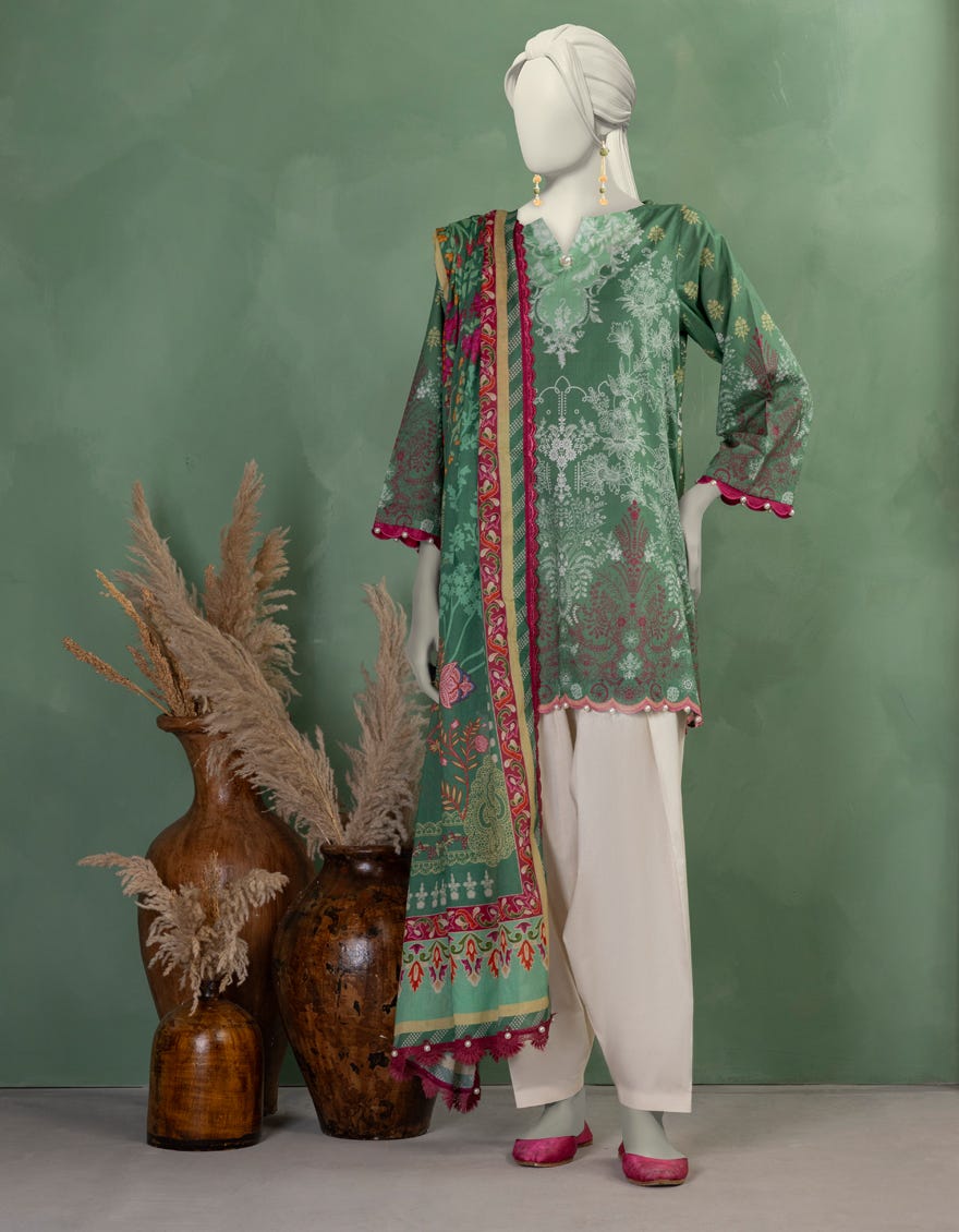 MULTICOLOR LAWN DIGITAL PRINTED UNSTITCHED 2PC
