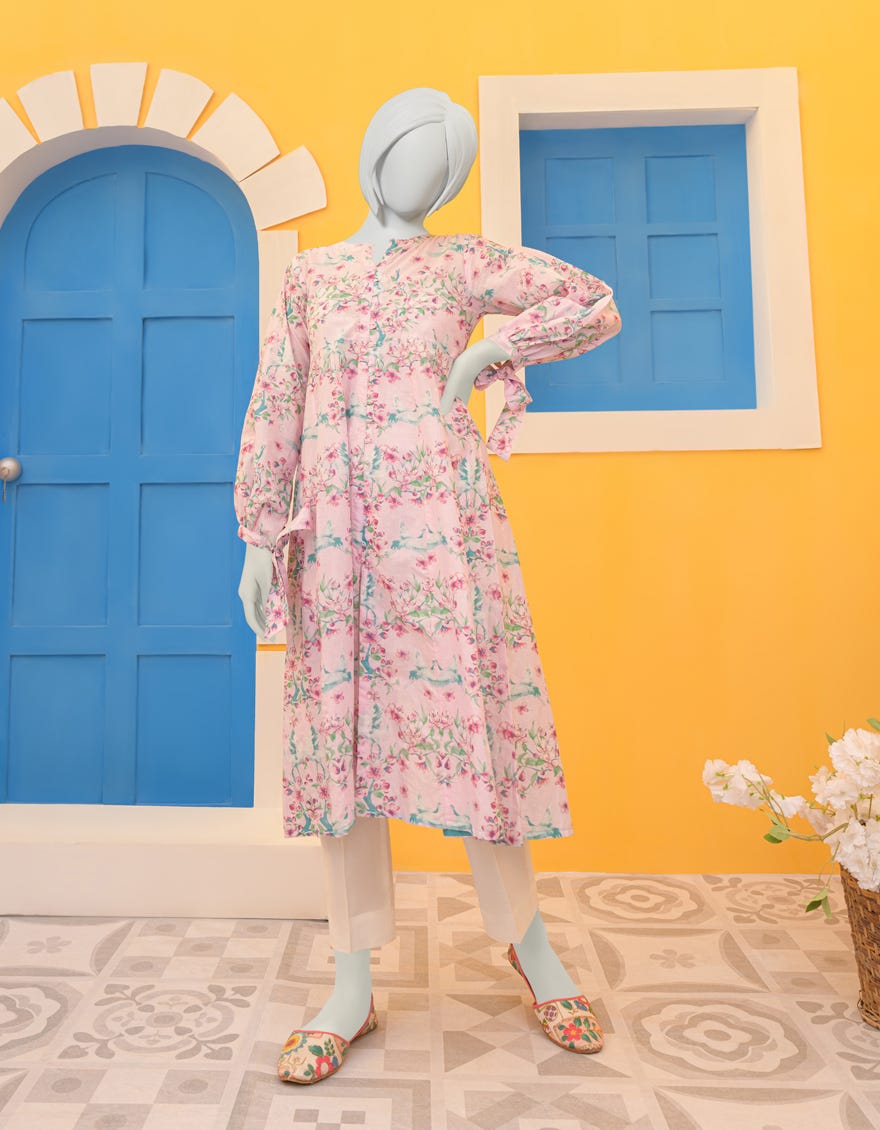 Pink Lawn Kurti | Jygk-Ygkl-S-110-23