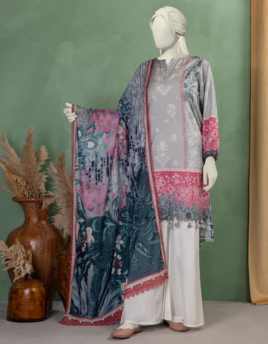 MULTICOLOR LAWN DIGITAL PRINTED UNSTITCHED 2PC