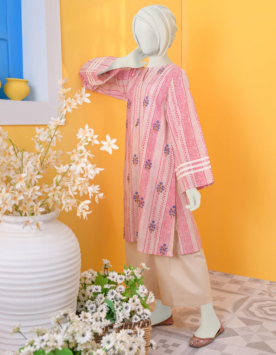 Pink Lawn Kurti | Jygk-Ygkl-S-115-23