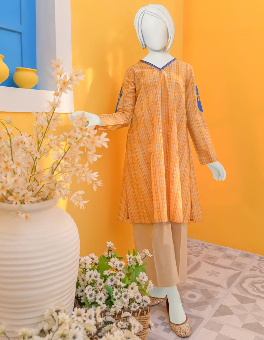 Yellow Lawn Kurti | Jygk-Ygkl-S-117-23