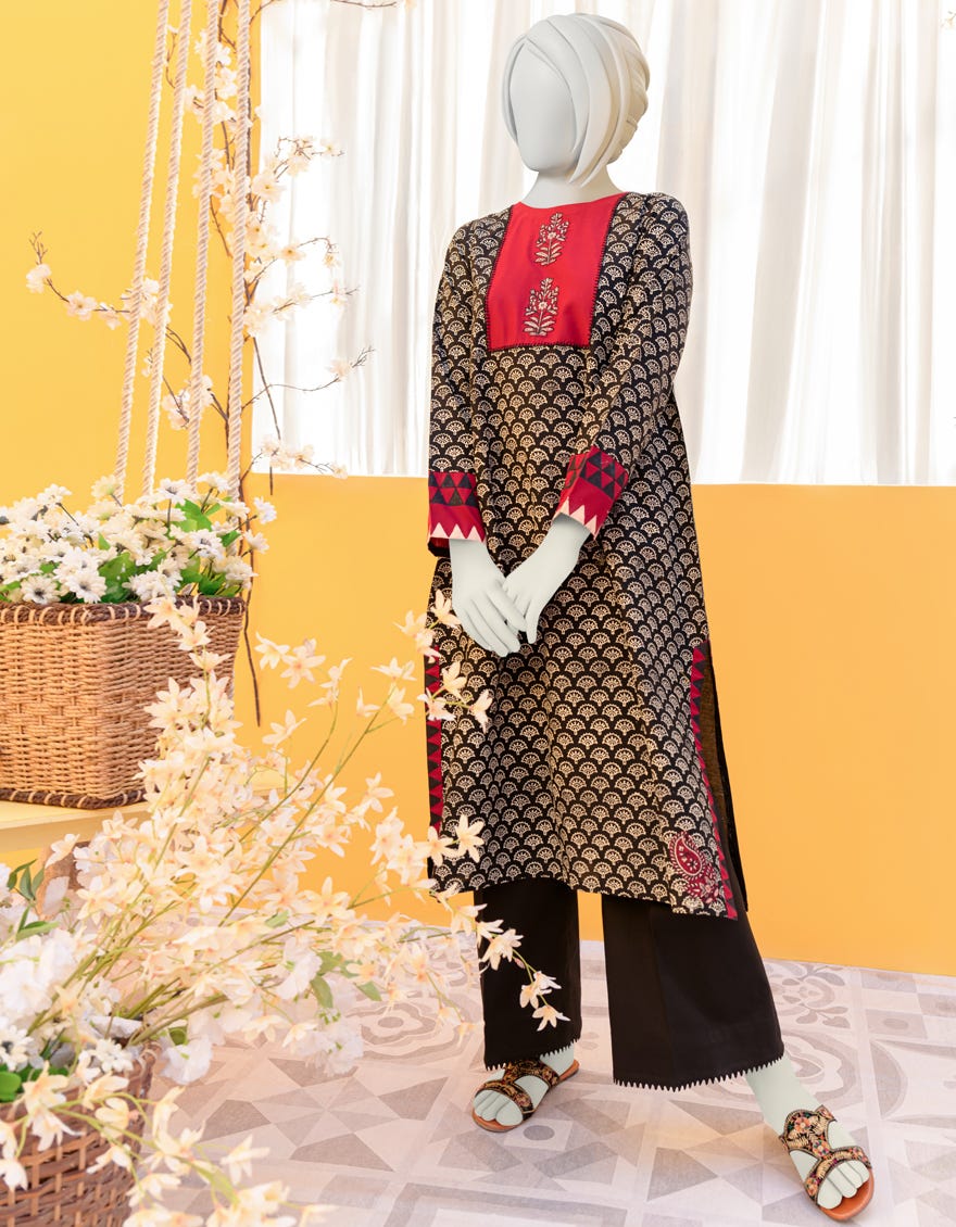 Black Lawn Kurti | Jygk-Ygkl-S-119-23