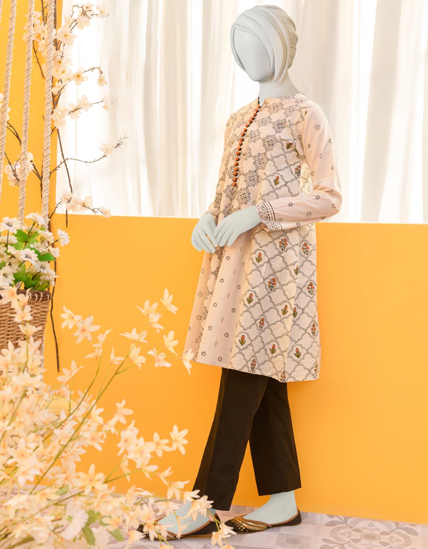 Off White Lawn Kurti | Jygk-Ygkl-S-121-23