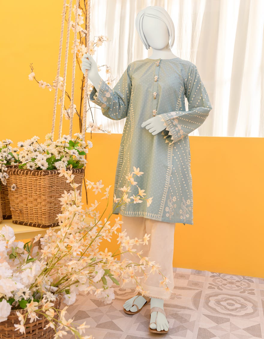 Sky Blue Lawn Kurti | Jygk-Ygkl-S-124-23