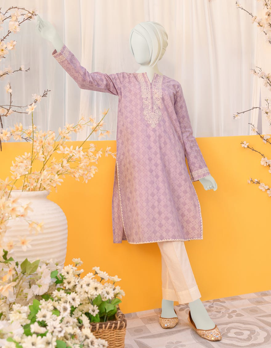 Lilac Textured Kurti | Jygk-Ygkl-S-126-23